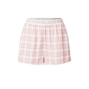 HOLLISTER Pizsama nadrágok  rózsaszín / fehér