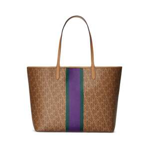 Lauren Ralph Lauren Shopper táska 'COLLINS'  teveszín / barna / zöld / lila
