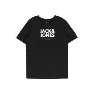 Jack & Jones Junior Póló 'BOOSTER'  rózsaszín / fekete / fehér