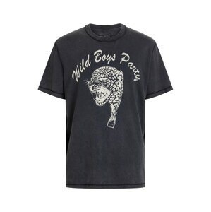 AllSaints Póló 'WILD BOYS'  világosszürke / fekete
