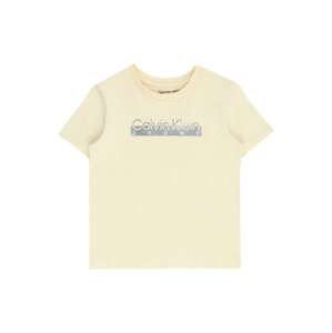 Calvin Klein Jeans Póló  pasztellsárga / ezüst