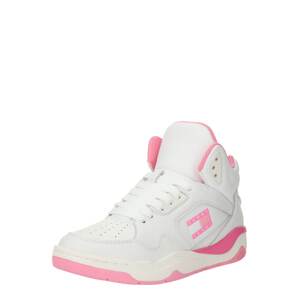 Tommy Jeans Magas szárú sportcipők 'NEW BASKET'  rózsaszín / fehér