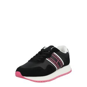 Tommy Jeans Rövid szárú sportcipők 'Eva Runner Mat'  világos-rózsaszín / fekete / fehér