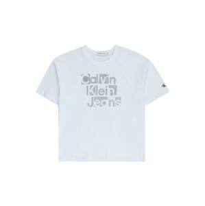 Calvin Klein Jeans Póló  ezüst / gyapjúfehér