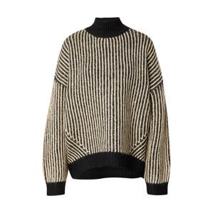 TOPSHOP Oversize pulóver  bézs / fekete